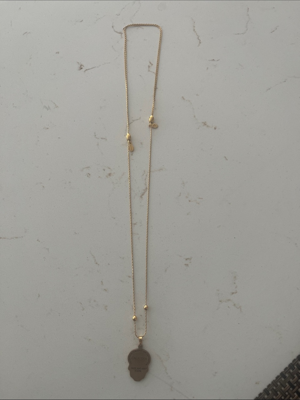 Alex and Ani Gold Skull Pendant Necklace 2016- Women's Jewelry - Picture 2 of 2